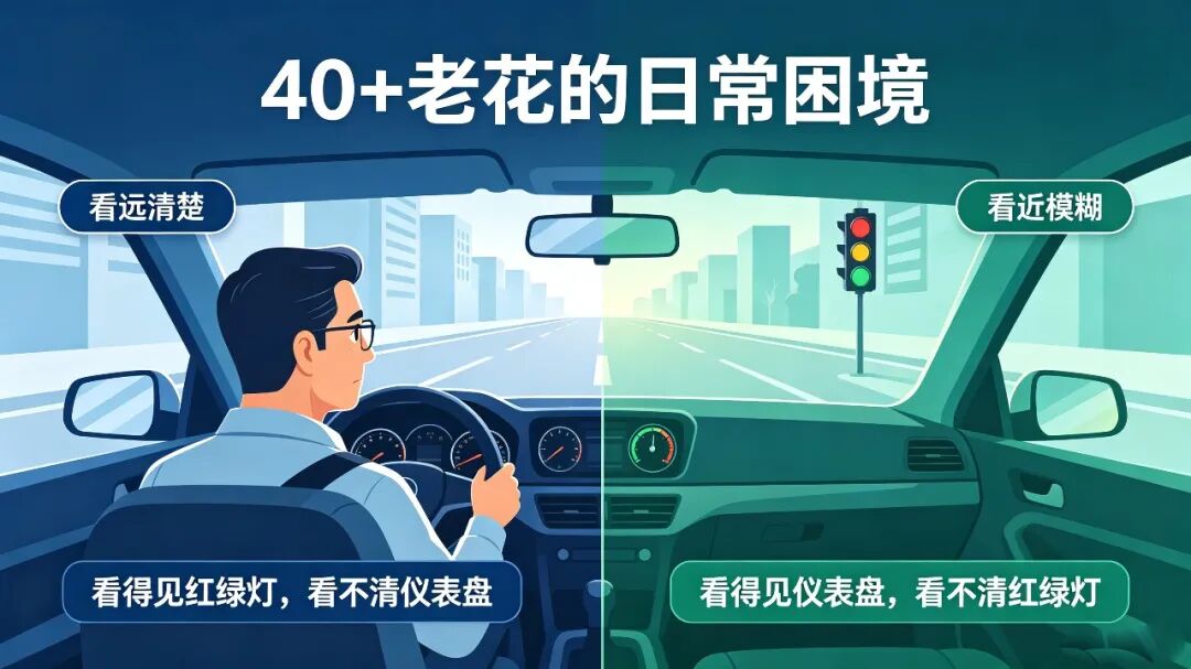 近视叠加老花，就没有省心的解决办法吗？｜康明眼科带你解锁远中近全程清晰方案